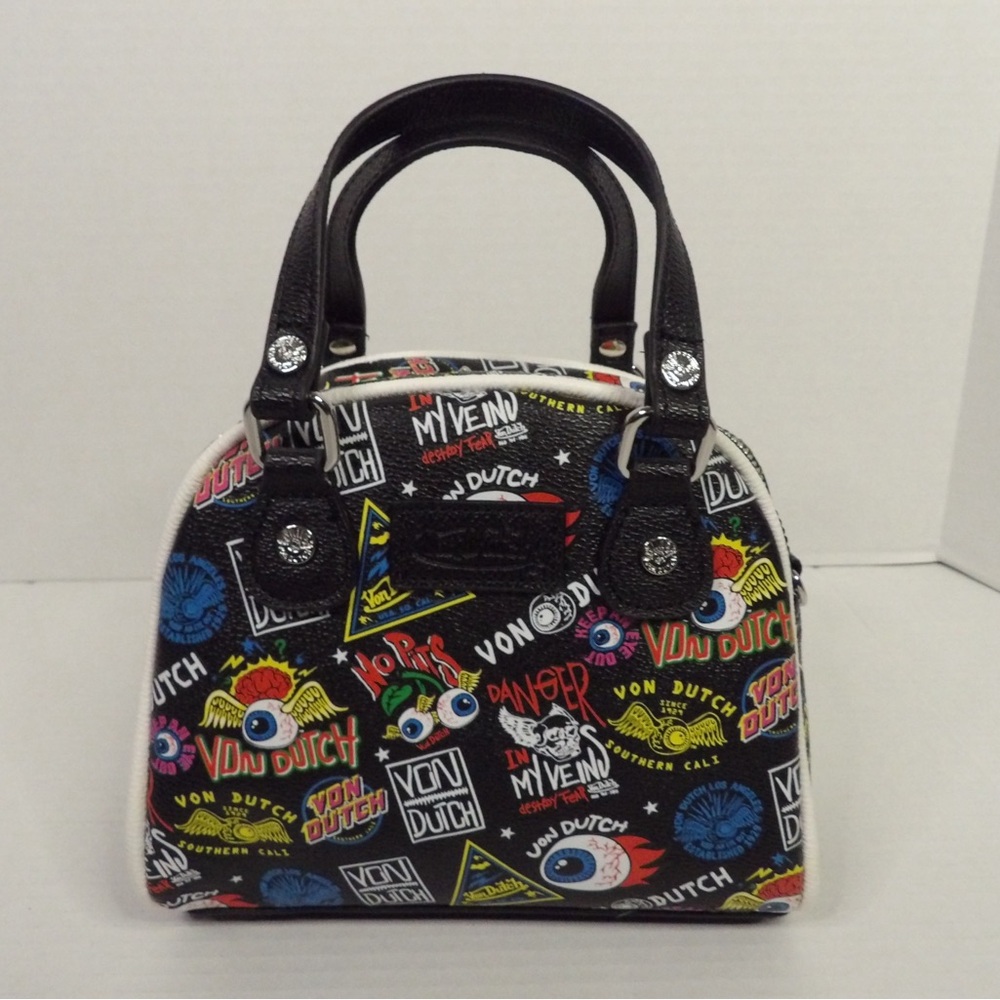 Von Dutch Black and Multicolor Mini Bag